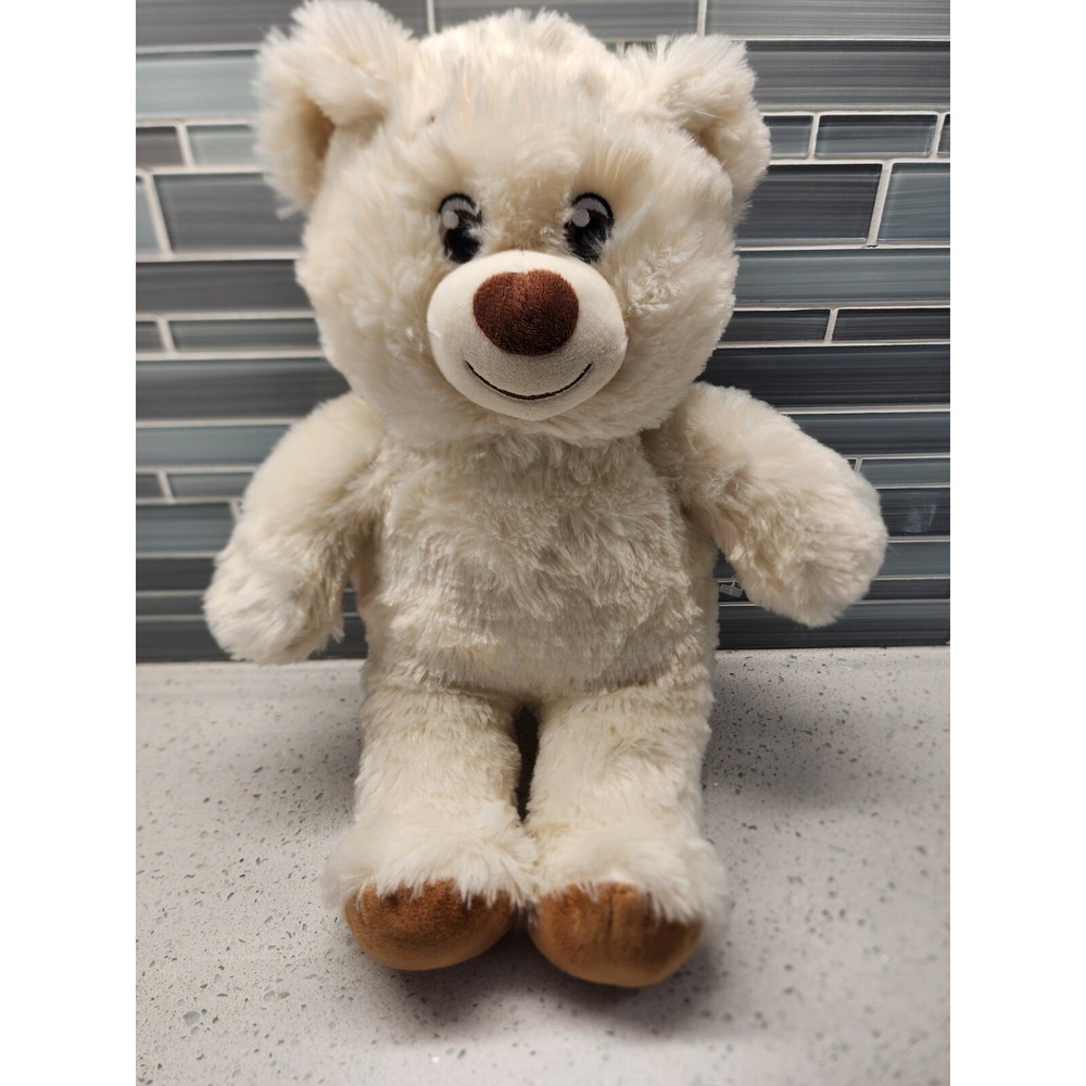 Build-A-Bear Workshop Lil' Cub Pudding Bear EUC WHITE TEDDY BEAR PLUSH soft - Picture 1 of 2